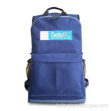 600D School Backpack with 2-padded Shoulder Straps and Foam Embroidery, OEM/ODM Orders are Welcome